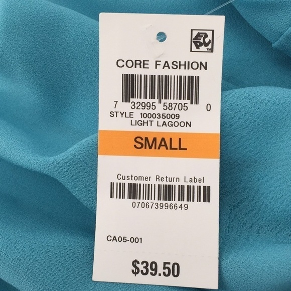 Nwt Bar III Split Back Layered Tank Top Blue Sm - Picture 7 of 8